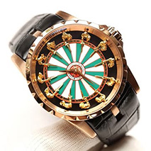 ロジェデュブイ ナイツ オブ ザ ラウンドテーブル ダマスカス ブラック 45MM roy07801